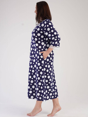 Купить Хлопковая длинная туника в горох VIENETTA 3030081285 в Украина в Lingerie.ua - Одяг для дому та відпочинку, Фото 3