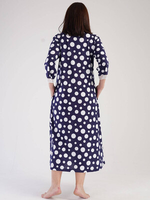 Купить Хлопковая длинная туника в горох VIENETTA 3030081285 в Украина в Lingerie.ua - Одяг для дому та відпочинку, Фото 4