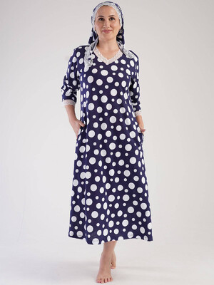 Купить Хлопковая длинная туника в горох VIENETTA 3030081285 в Украина в Lingerie.ua - Одяг для дому та відпочинку, Фото 7