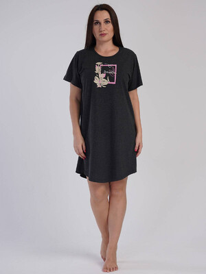 Купить Хлопковая туника большого размера с коротким рукавом VIENETTA 3120570000 в Украина в Lingerie.ua - Одяг для дому та відпочинку, Фото 6