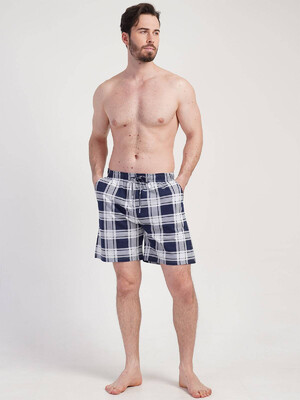 Купить Хлопковые шорты в клетку с карманами VIENETTA MAN 3111138407 в Украина в Lingerie.ua - Одяг для дому та відпочинку, Фото 2