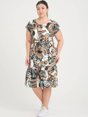 Купить Халат большого размера с коротким рукавом JEN 04267  в Украина в Lingerie.ua - Одяг для дому та відпочинку, Фото 1