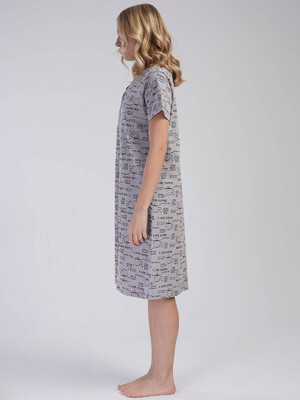 Купить Хлопковый халат на молнии с коротким рукавом VIENETTA 3111704801 в Украина в Lingerie.ua - Одяг для дому та відпочинку, Фото 2