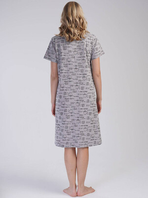 Купить Хлопковый халат на молнии с коротким рукавом VIENETTA 3111704801 в Украина в Lingerie.ua - Одяг для дому та відпочинку, Фото 3