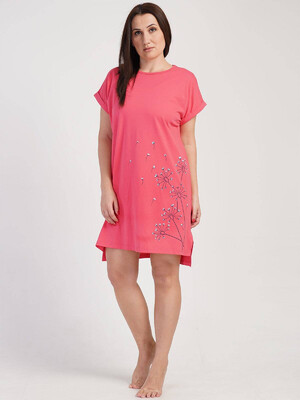 Купить Хлопковая туника большого размера с коротким рукавом VIENETTA 3121200000 в Украина в Lingerie.ua - Одяг для дому та відпочинку, Видео