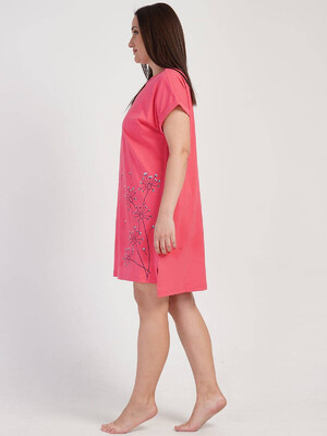 Купить Хлопковая туника большого размера с коротким рукавом VIENETTA 3121200000 в Украина в Lingerie.ua - Одяг для дому та відпочинку, Фото 2