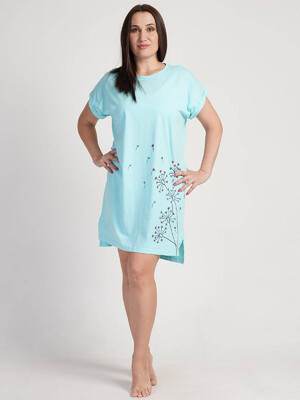 Купить Хлопковая туника большого размера с коротким рукавом VIENETTA 3121200000 в Украина в Lingerie.ua - Одяг для дому та відпочинку, Фото 3