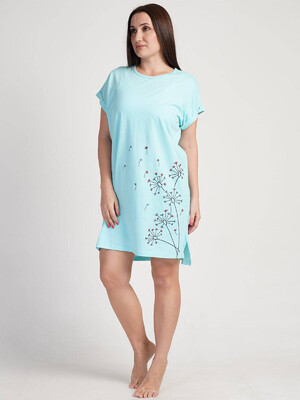 Купить Хлопковая туника большого размера с коротким рукавом VIENETTA 3121200000 в Украина в Lingerie.ua - Одяг для дому та відпочинку, Фото 6