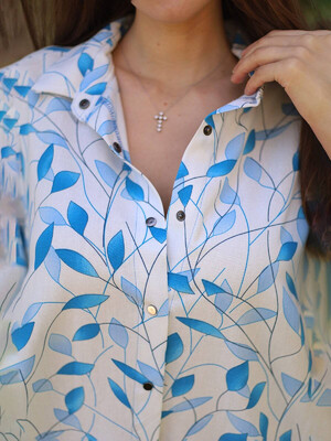 Купить Льняное платье на кнопках LINGERIE 170573  в Украина в Lingerie.ua - Одяг для дому та відпочинку, Фото 2