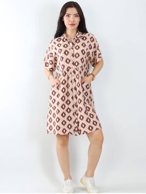 Купить Платье летнее на пуговицах с коротким рукавом JEN 04211 в Украина