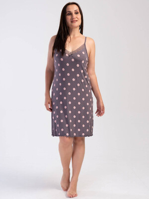 Купить Ночная сорочка большого размера в горох VIENETTA 4030460323 в Украина в Lingerie.ua - Одяг для дому та відпочинку, Видео