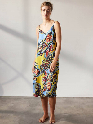 Летняя туника из купро с открытой спиной HAYS 36299