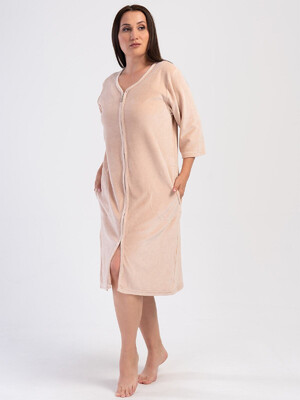 Купить Велюровый женский халат на молнии VIENETTA 4031120000 в Украина