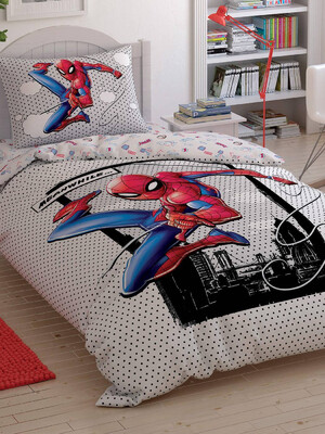 Купить Односпальный комплект постельного белья TAC Disney Spiderman Cloudy с простыней на резинке в Украина