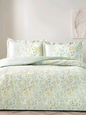 Купить Двуспальный комплект постельного белья TAC Saten Cassie в Украина в Lingerie.ua - Одяг для дому та відпочинку, Фото 1