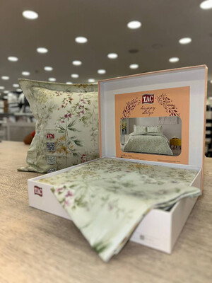 Купить Двуспальный комплект постельного белья TAC Saten Cassie в Украина в Lingerie.ua - Одяг для дому та відпочинку, Фото 3