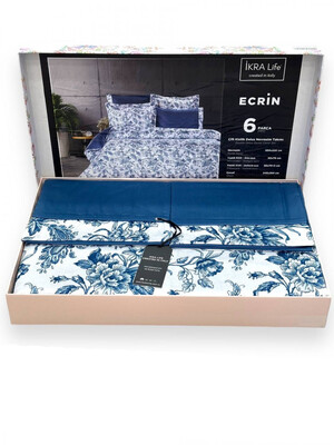 Двуспальный комплект постельного белья IKRA LIFE Saten Silk ECRIN