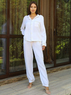 Купить Муслиновый комплект с брюками V SoftShow 010 в Украина в Lingerie.ua - Одяг для дому та відпочинку, Фото 7