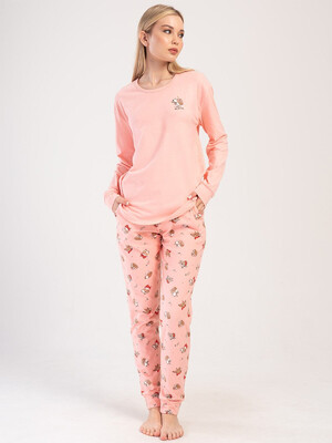 Хлопковый домашний женский комплект VIENETTA PINK 4040345109