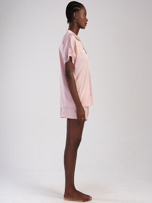 Купить Шелковая классическая пижама с шортами VIENETTA 1617235085 в Украина в Lingerie.ua - Одяг для дому та відпочинку, Фото 2