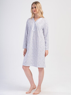 Купить Байковая ночная сорочка большого размера VIENETTA 1617120524 в Украина в Lingerie.ua - Одяг для дому та відпочинку, Фото 8
