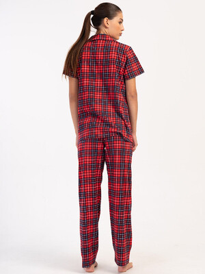 Купить Хлопковая женская классическая пижама с коротким рукавом VIENETTA 4070273029 в Украина в Lingerie.ua - Одяг для дому та відпочинку, Фото 10