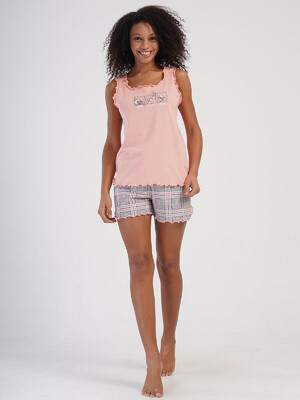 Купить Хлопковый женский комплект большого размера из майки и шорт VIENETTA 4070892057 в Украина в Lingerie.ua - Одяг для дому та відпочинку, Фото 2