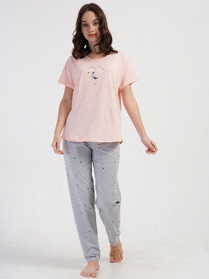 Купить Хлопковый домашний комплект с коротким рукавом VIENETTA 4081450495 в Украина в Lingerie.ua - Одяг для дому та відпочинку, Фото 2