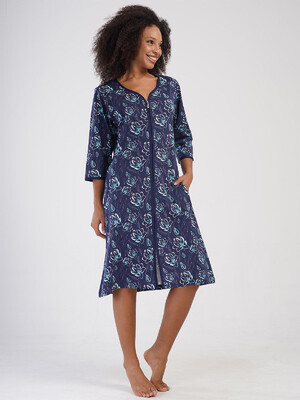 Купить Хлопковый халат большого размера на молнии VIENETTA 4053694868 в Украина в Lingerie.ua - Одяг для дому та відпочинку, Фото 3