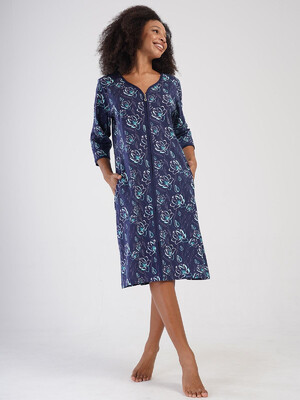 Купить Хлопковый халат большого размера на молнии VIENETTA 4053694868 в Украина в Lingerie.ua - Одяг для дому та відпочинку, Фото 4