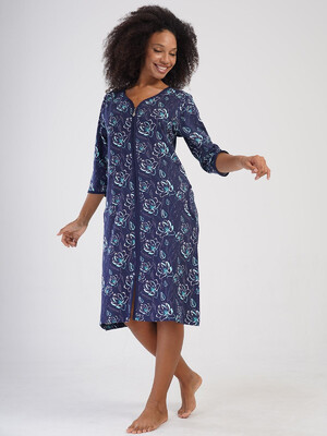 Купить Хлопковый халат большого размера на молнии VIENETTA 4053694868 в Украина в Lingerie.ua - Одяг для дому та відпочинку, Фото 6