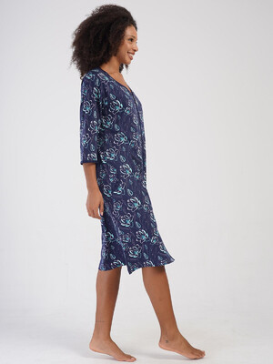 Купить Хлопковый халат большого размера на молнии VIENETTA 4053694868 в Украина в Lingerie.ua - Одяг для дому та відпочинку, Фото 7