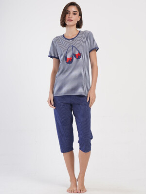 Купить Комплект женский из футболки и капри VIENETTA 4070181913 в Украина в Lingerie.ua - Одяг для дому та відпочинку, Видео