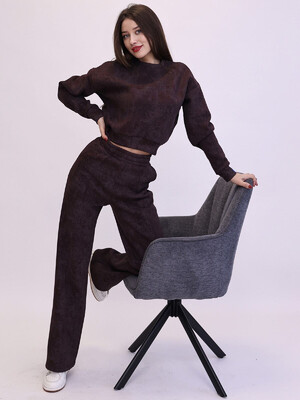 Купить Теплый женский костюм из свитшота и брюк палаццо LINGERIE 170744 в Украина в Lingerie.ua - Одяг для дому та відпочинку, Фото 17