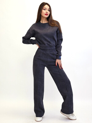 Купить Теплый женский костюм из свитшота и брюк палаццо LINGERIE 170744 в Украина в Lingerie.ua - Одяг для дому та відпочинку, Фото 7