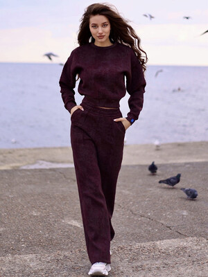 Купить Теплый женский костюм из свитшота и брюк палаццо LINGERIE 170744 в Украина в Lingerie.ua - Одяг для дому та відпочинку, Фото 5