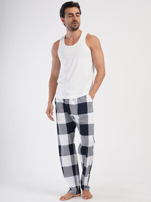 Купить Хлопковые домашние брюки в клетку VIENETTA MAN 4032527461 в Украина в Lingerie.ua - Одяг для дому та відпочинку, Фото 3