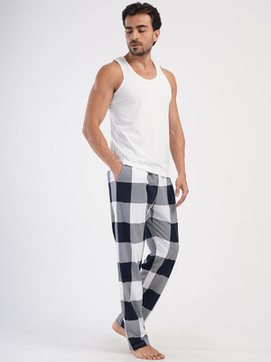 Купить Хлопковые домашние брюки в клетку VIENETTA MAN 4032527461 в Украина в Lingerie.ua - Одяг для дому та відпочинку, Фото 5