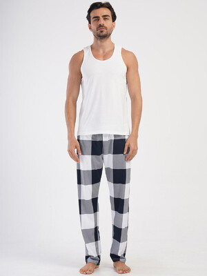 Купить Хлопковые домашние брюки в клетку VIENETTA MAN 4032527461 в Украина в Lingerie.ua - Одяг для дому та відпочинку, Фото 7