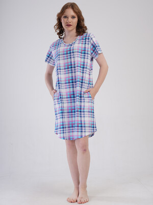 Купить Хлопковая туника большого размера с коротким рукавом VIENETTA 4091520850 в Украина