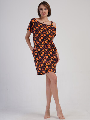 Купить Хлопковое летнее платье мини с коротким рукавом VIENETTA 4083582053 в Украина в Lingerie.ua - Одяг для дому та відпочинку, Фото 3