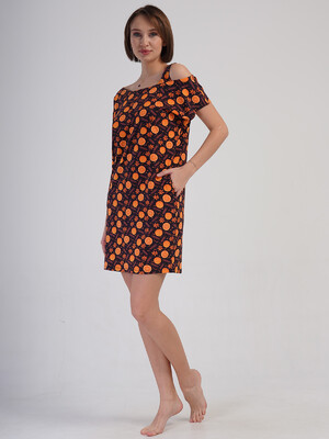 Купить Хлопковое летнее платье мини с коротким рукавом VIENETTA 4083582053 в Украина в Lingerie.ua - Одяг для дому та відпочинку, Фото 5