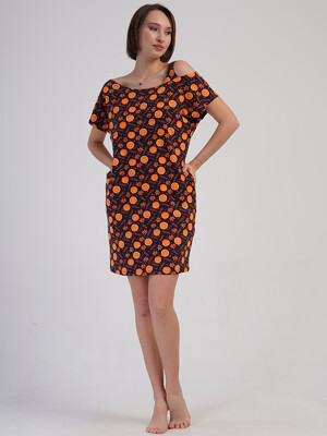 Купить Хлопковое летнее платье мини с коротким рукавом VIENETTA 4083582053 в Украина в Lingerie.ua - Одяг для дому та відпочинку, Фото 7