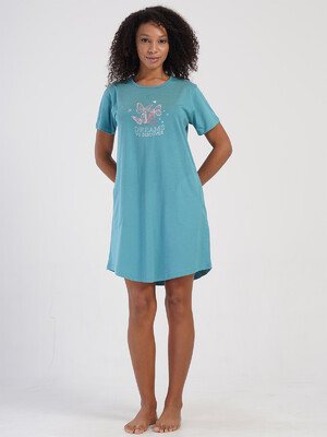 Купить Хлопковая домашняя туника с коротким рукавом VIENETTA 4070660000 в Украина в Lingerie.ua - Одяг для дому та відпочинку, Фото 10