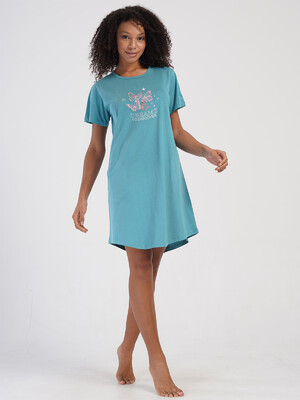 Купить Хлопковая домашняя туника с коротким рукавом VIENETTA 4070660000 в Украина в Lingerie.ua - Одяг для дому та відпочинку, Фото 7