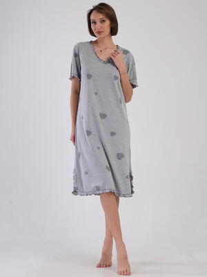 Купить Домашняя туника большого размера с коротким рукавом VIENETTA 4091586203 в Украина в Lingerie.ua - Одяг для дому та відпочинку, Фото 3