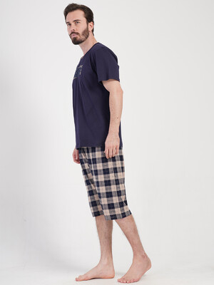 Купить Хлопковый комплект с капри в клетку VIENETTA MAN 4081240147 в Украина в Lingerie.ua - Одяг для дому та відпочинку, Фото 4