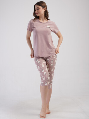 Купить Хлопковый летний комплект с бриджами VIENETTA 4092804350 в Украина в Lingerie.ua - Одяг для дому та відпочинку, Фото 3