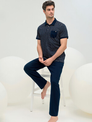 Купить Бавовняний домашній комплект зі штанами SVMAN 9583 в Украина