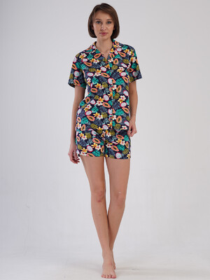 Купить Хлопковая классическая пижама с шортами VIENETTA 4083048286 в Украина в Lingerie.ua - Одяг для дому та відпочинку, Видео